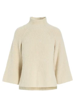 Strik | Strik<BITTE KAI RAND Kareshi højhalset bluse IVORY
