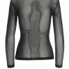 T-shirts & Toppe<BITTE KAI RAND KRAKA SILK MESH T-SHIRT BLACK