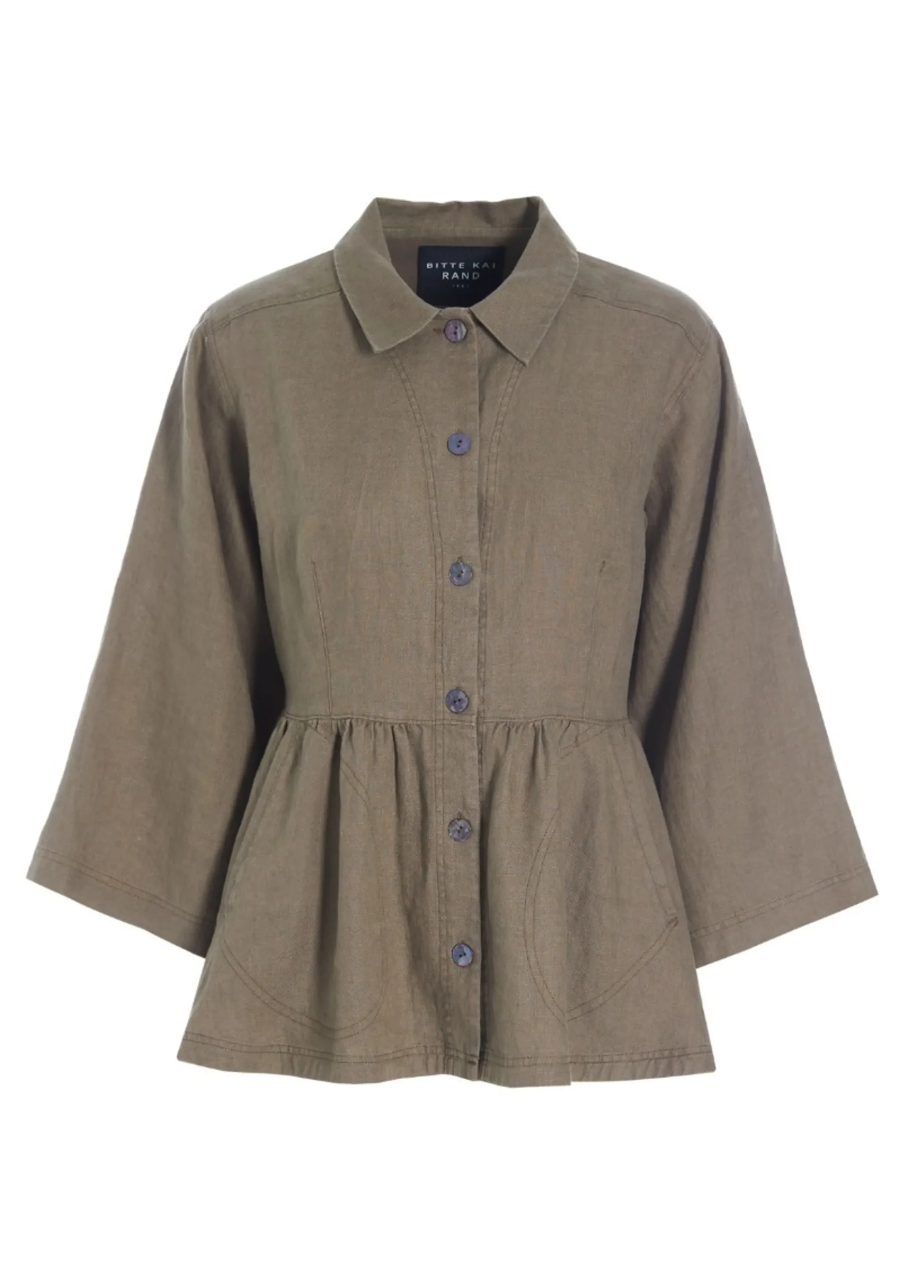 Jakker & Blazere<BITTE KAI RAND Lazy linen jakke BLACK