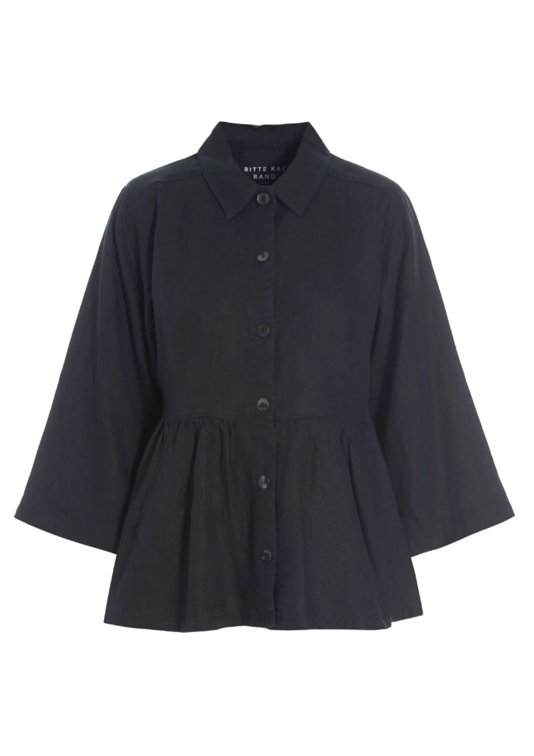 Jakker & Blazere<BITTE KAI RAND Lazy linen jakke BLACK