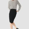 Nederdele<BITTE KAI RAND Magic stretch nederdel BLACK