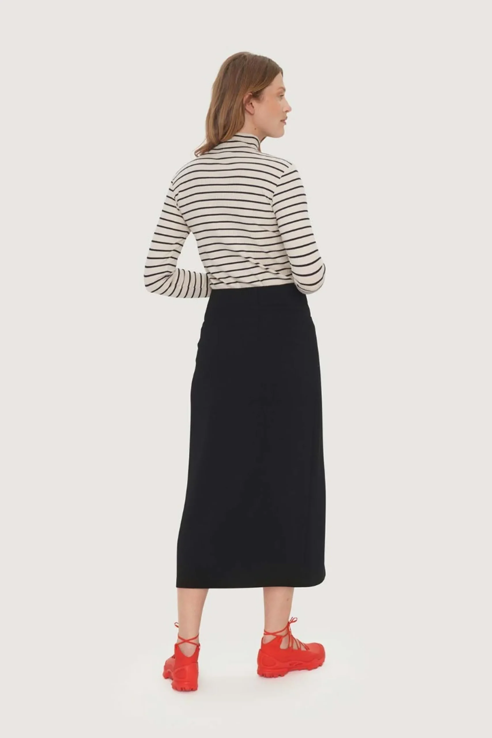 Nederdele<BITTE KAI RAND Nami crepe smal nederdel BLACK