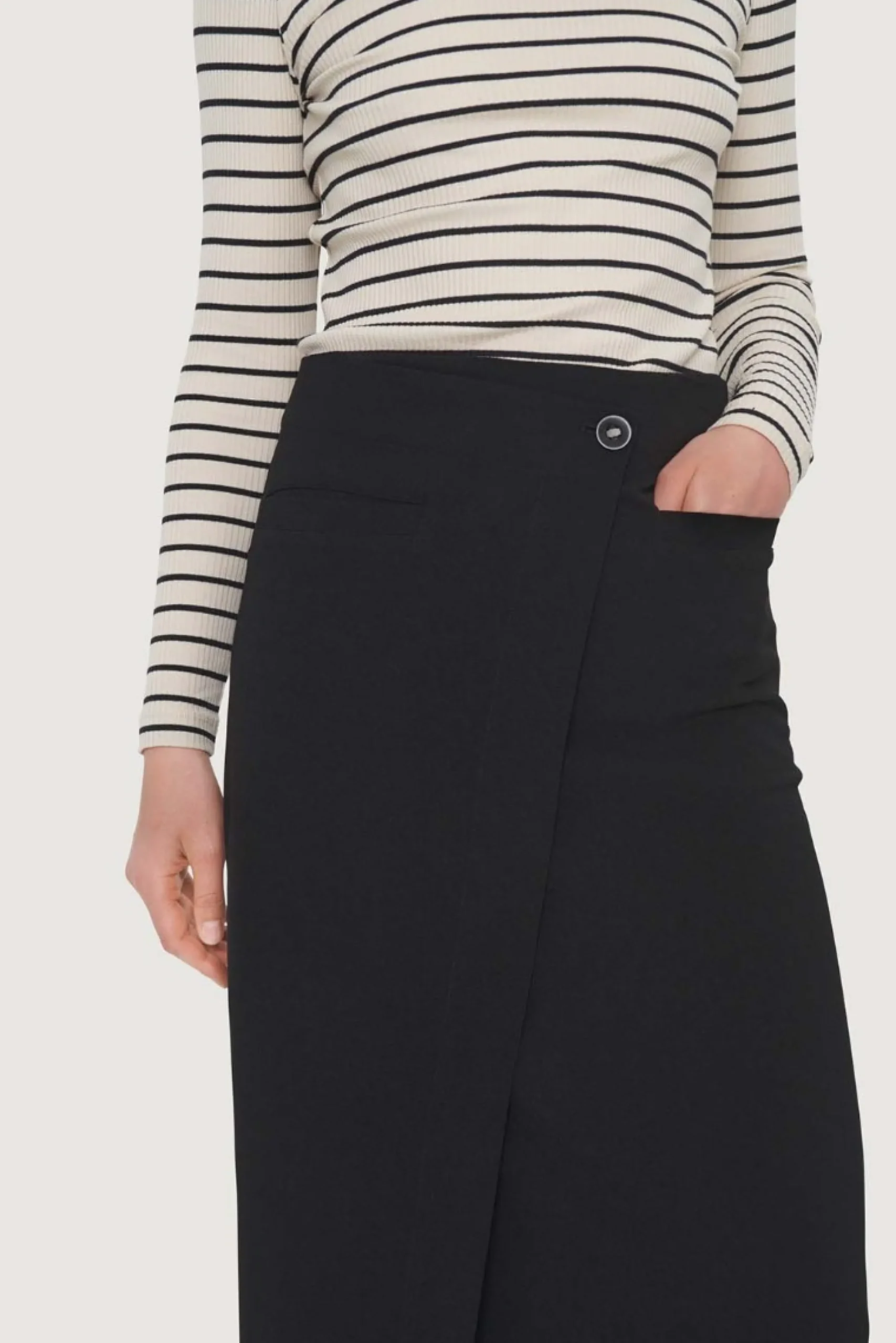 Nederdele<BITTE KAI RAND Nami crepe smal nederdel BLACK