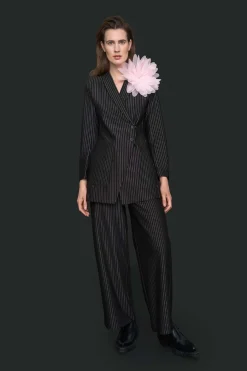 Jakker & Blazere<BITTE KAI RAND Pinstripe jersey blazer jakke BLACKPINSTRIPE
