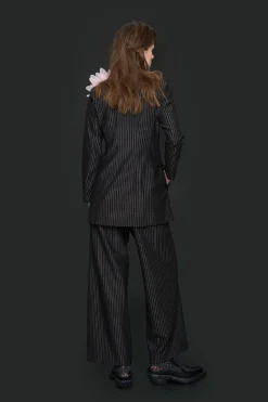 Bukser | Bukser<BITTE KAI RAND Pinstripe jersey vide bukser BLACKPINSTRIPE