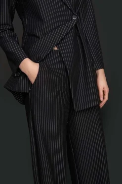 Bukser | Bukser<BITTE KAI RAND Pinstripe jersey vide bukser BLACKPINSTRIPE