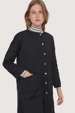 Jakker & Blazere<BITTE KAI RAND Quilt lang jakke BLACK