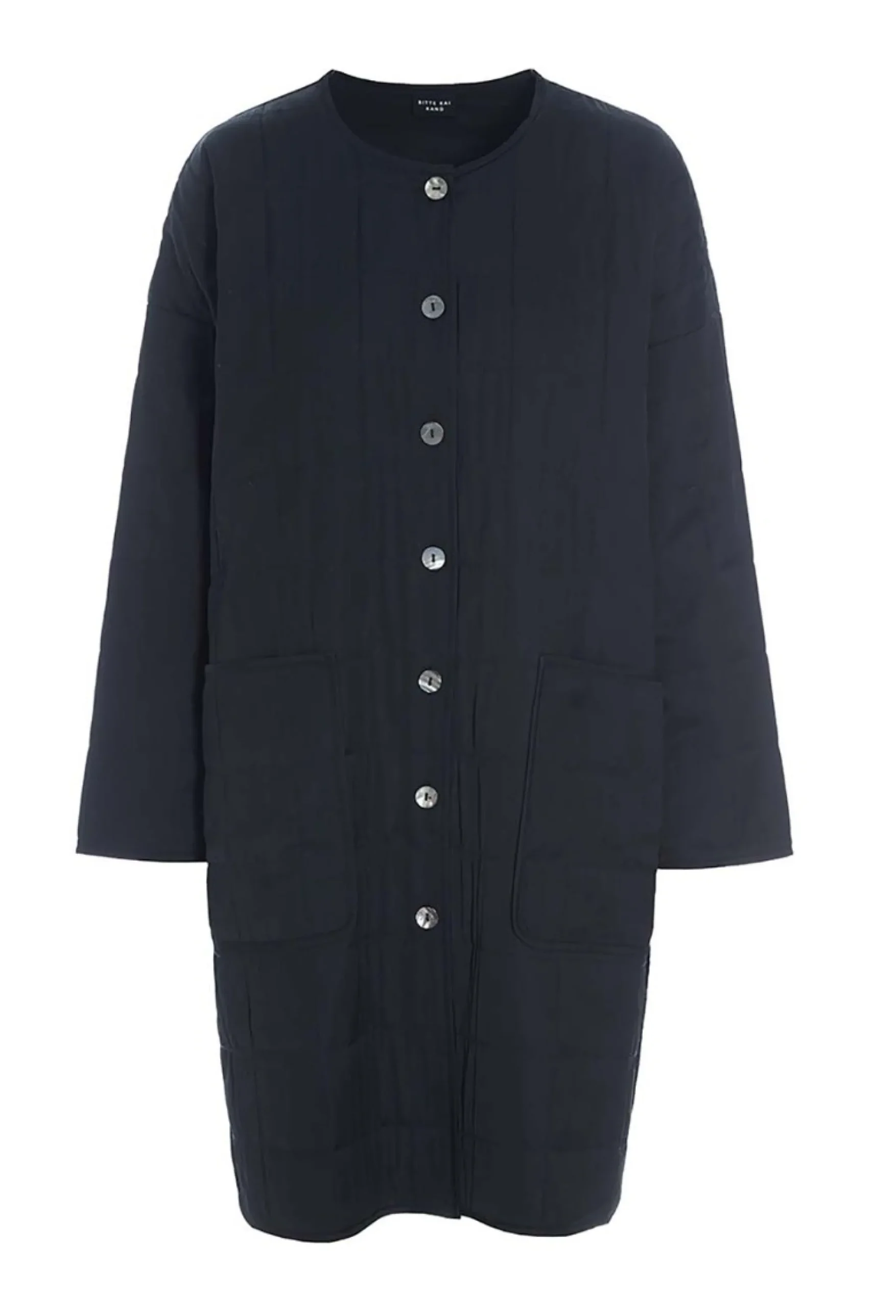Jakker & Blazere<BITTE KAI RAND Quilt lang jakke BLACK