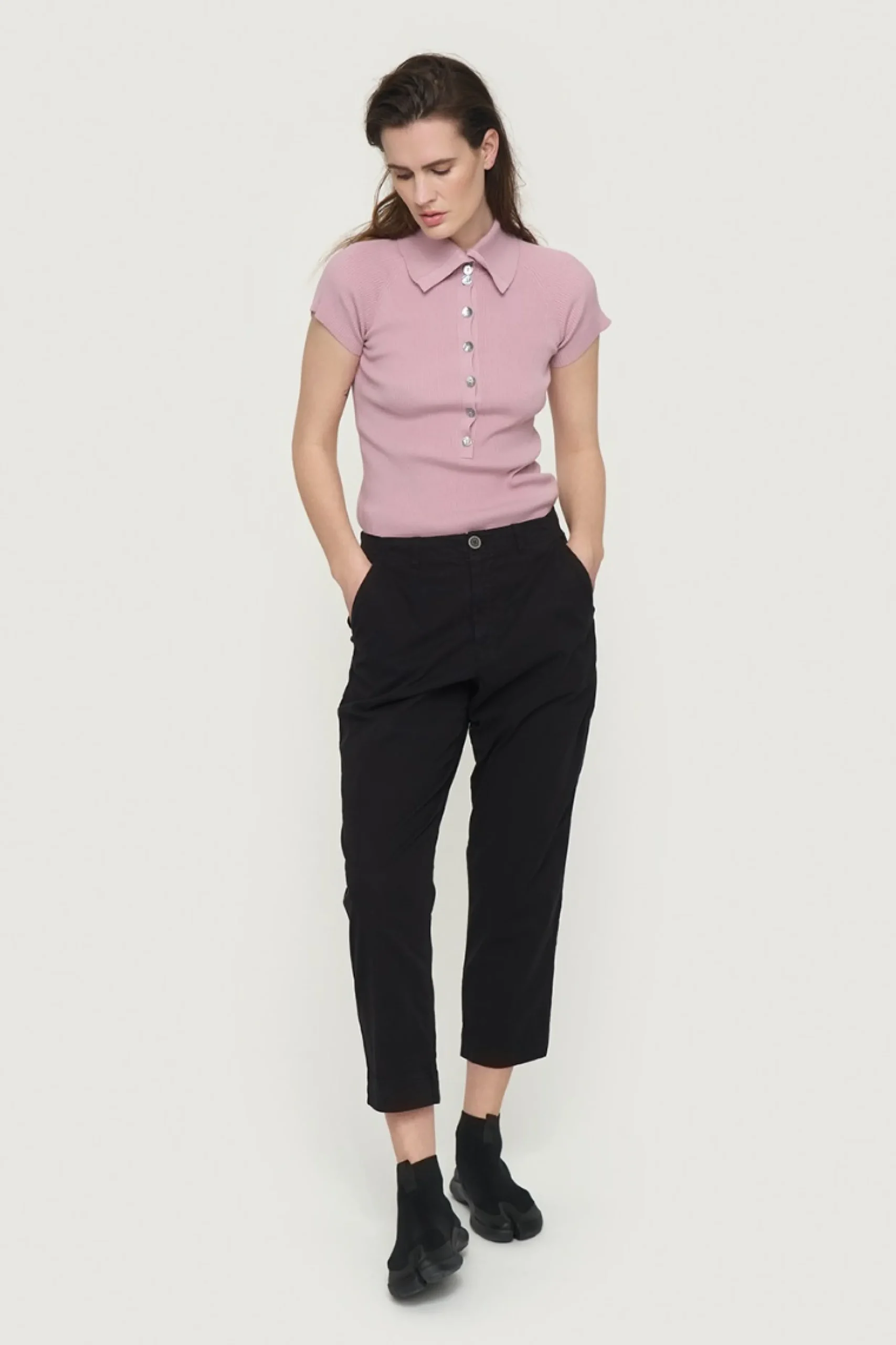 Bluser<BITTE KAI RAND Saku bluse med krave ASHPINK