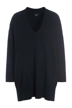 Bluser | Strik<BITTE KAI RAND Saku bluse med v-hals BLACK