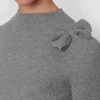 Bluser | Strik<BITTE KAI RAND Saku knit bluse med sløjfe BLACK
