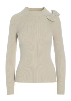 Bluser | Strik<BITTE KAI RAND Saku knit bluse med sløjfe BLACK