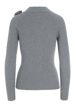 Bluser | Strik<BITTE KAI RAND Saku knit bluse med sløjfe BLACK