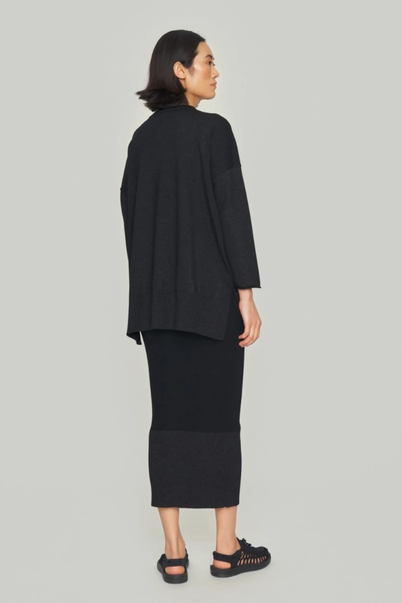 Bluser | Strik<BITTE KAI RAND Saku lang bluse BLACK