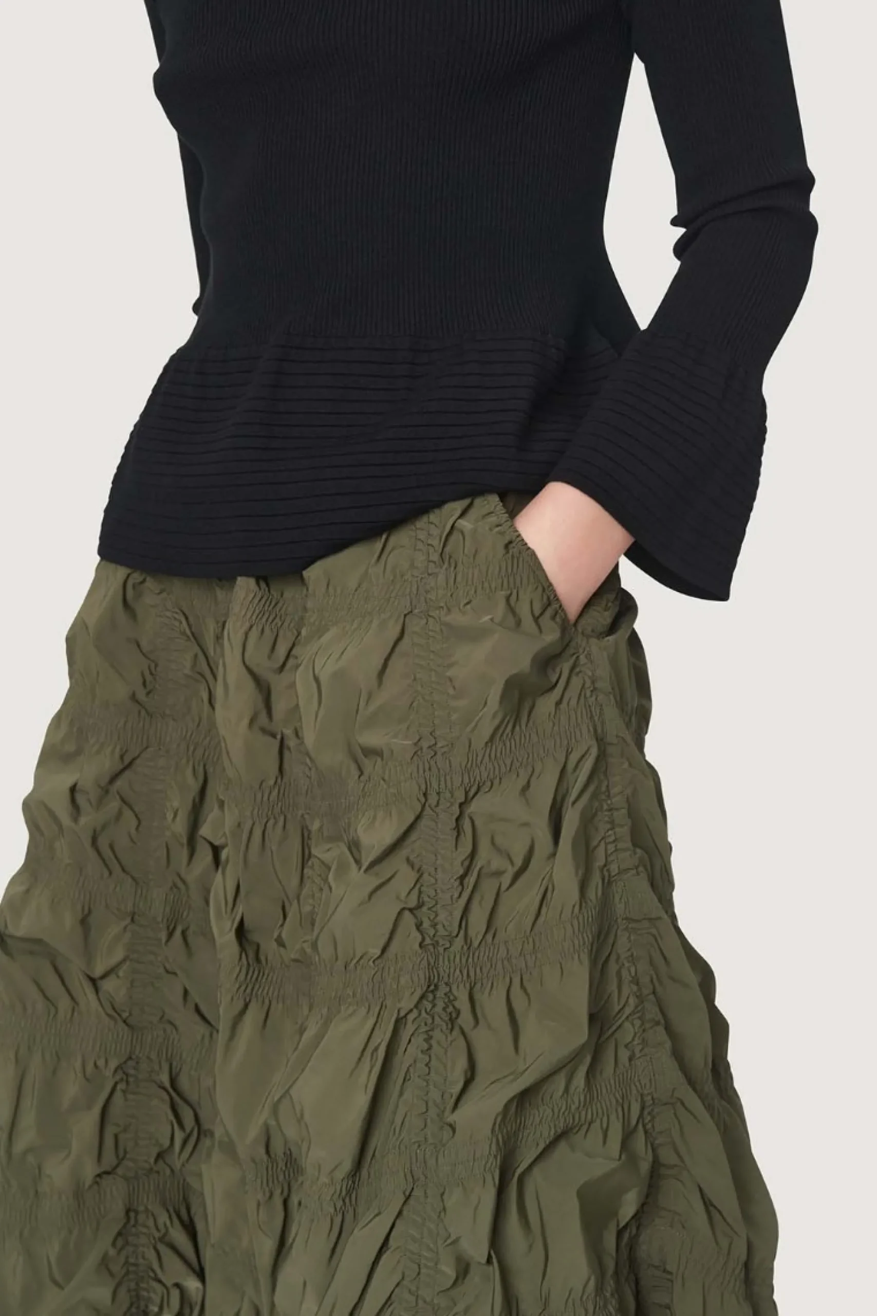 Bluser | Strik<BITTE KAI RAND Saku rib bluse BLACK
