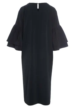 Kjoler<BITTE KAI RAND Sakura stretch flæse kjole BLACK