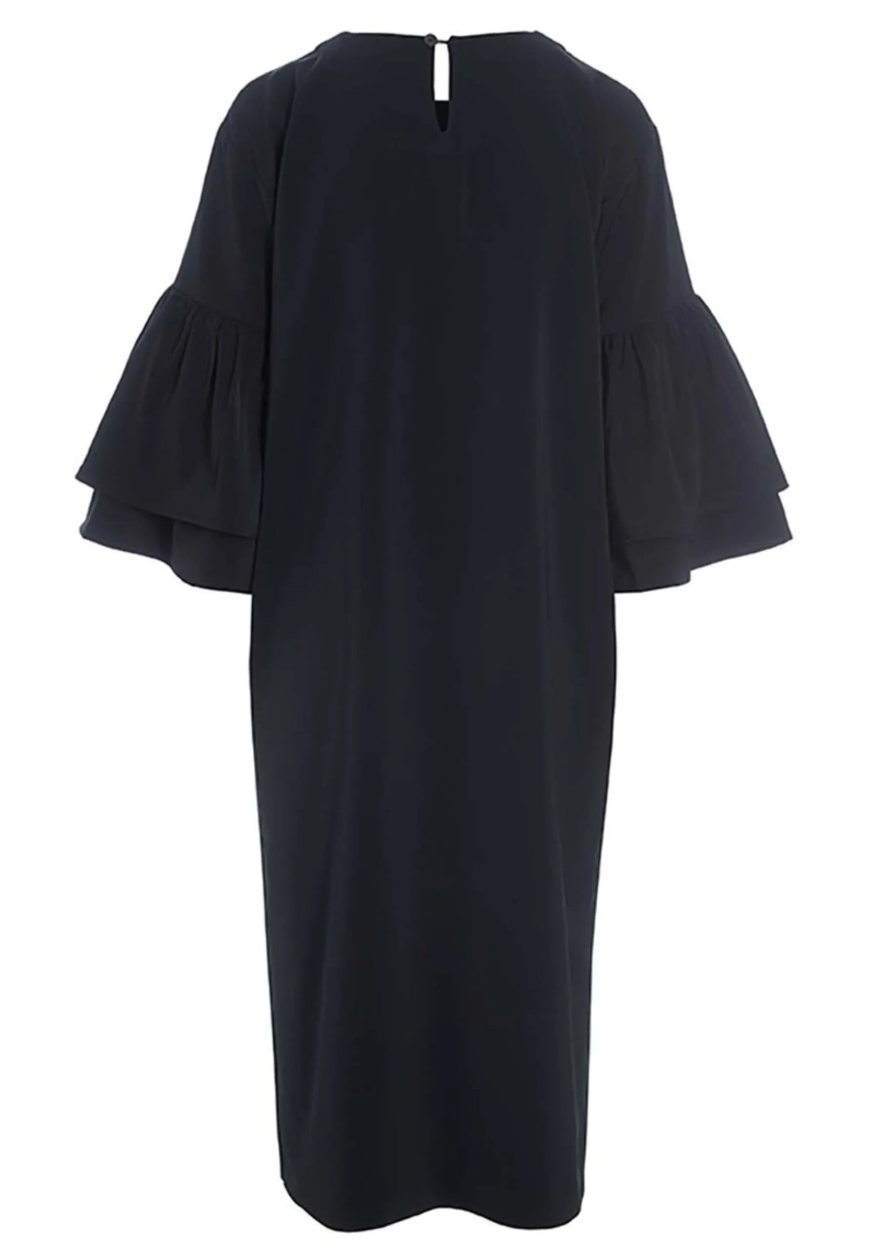 Kjoler<BITTE KAI RAND Sakura stretch flæse kjole BLACK