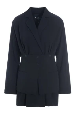 Jakker & Blazere<BITTE KAI RAND Tokyo twill jakke med bælte BLACK