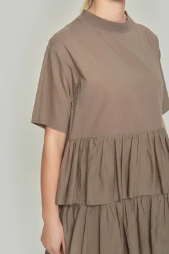 Kjoler<BITTE KAI RAND Vellum voile kjole BLACK