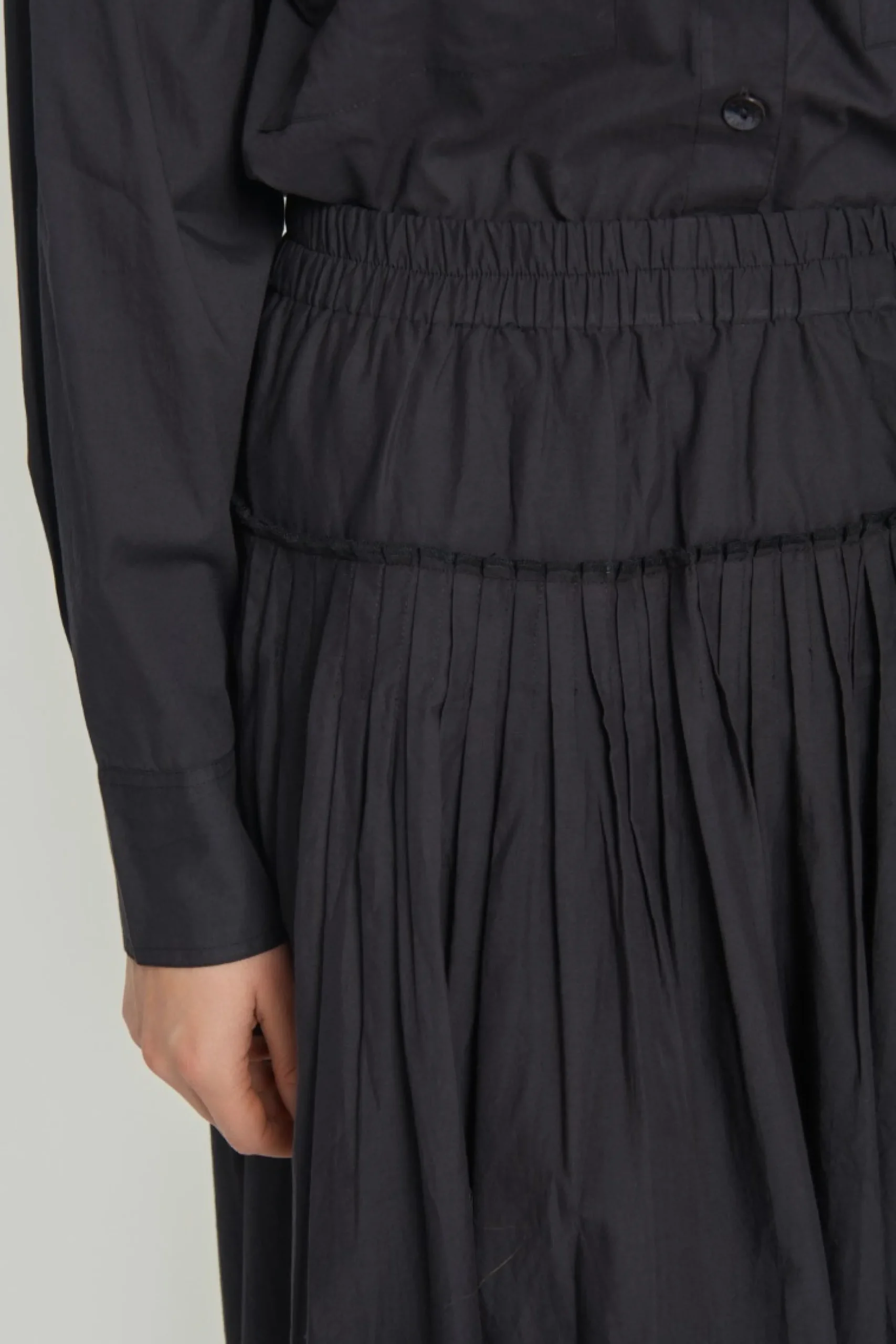 Nederdele<BITTE KAI RAND Vellum voile nederdel BLACK