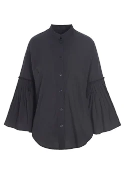 Skjorter<BITTE KAI RAND Vellum voile skjorte med vide ærmer BLACK